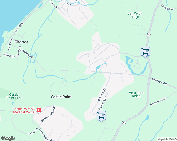 map of restaurants, bars, coffee shops, grocery stores, and more near 2 Chelsea Ridge Drive in Wappingers Falls