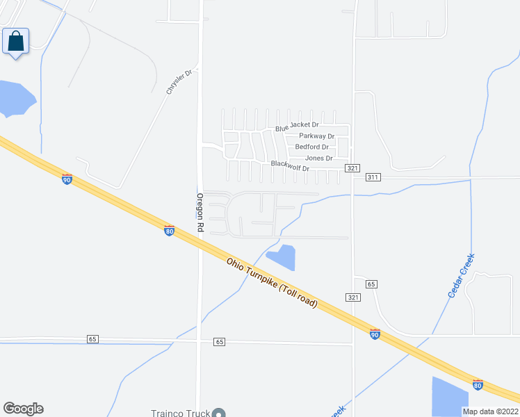 map of restaurants, bars, coffee shops, grocery stores, and more near 27484 Oregon Road in Perrysburg