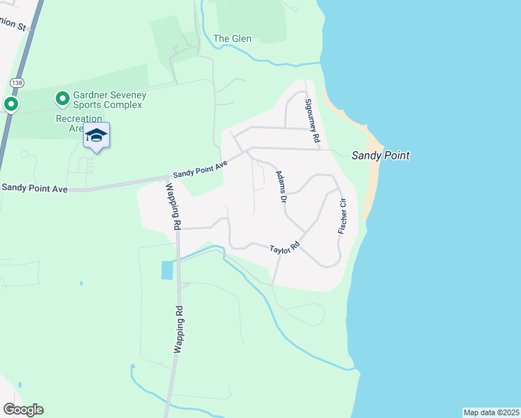 map of restaurants, bars, coffee shops, grocery stores, and more near 94 Sandy Point Farm Road in Portsmouth