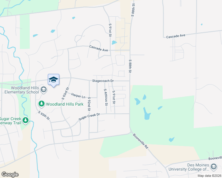 map of restaurants, bars, coffee shops, grocery stores, and more near 1147 South 91st Street in West Des Moines