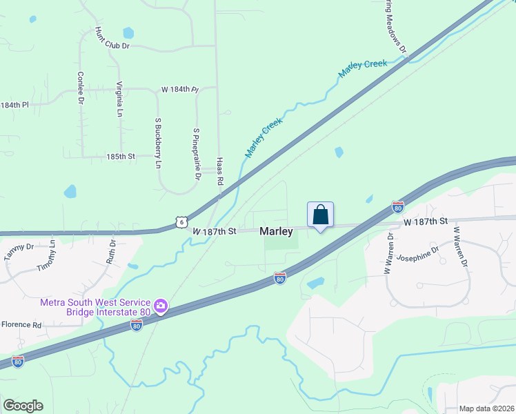 map of restaurants, bars, coffee shops, grocery stores, and more near 18629 Main Street in Mokena