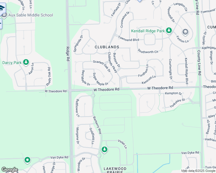 map of restaurants, bars, coffee shops, grocery stores, and more near 7612 Sugar Maple Drive in Plainfield