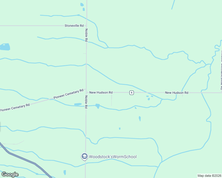 map of restaurants, bars, coffee shops, grocery stores, and more near 5027 New Hudson Road in Orwell