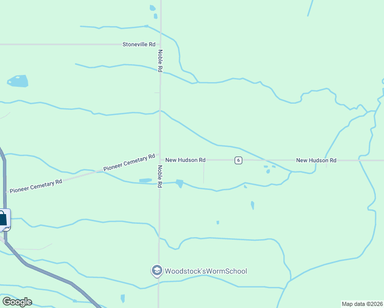 map of restaurants, bars, coffee shops, grocery stores, and more near 5027 New Hudson Road in Orwell