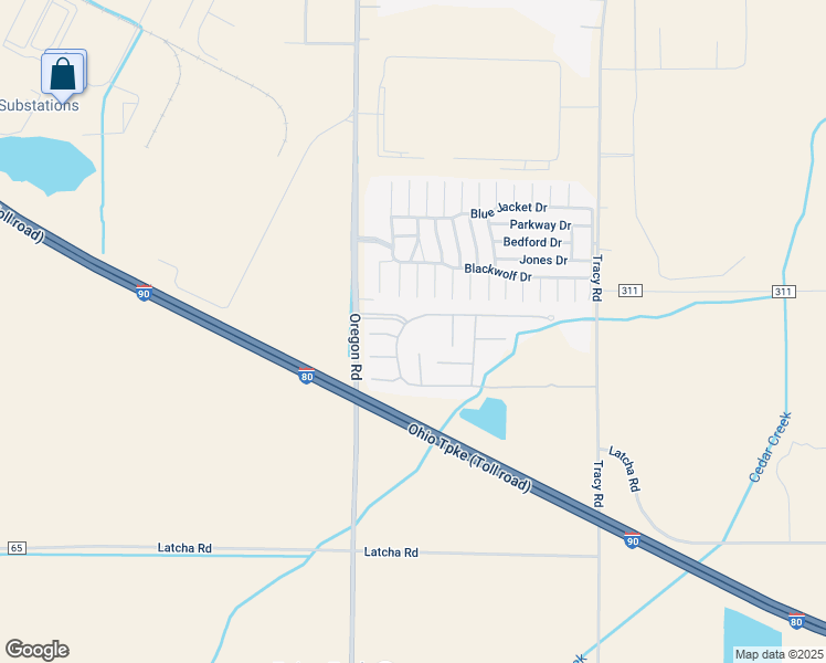 map of restaurants, bars, coffee shops, grocery stores, and more near 27484 County Road 107 in Perrysburg