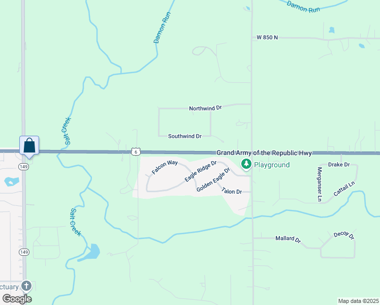 map of restaurants, bars, coffee shops, grocery stores, and more near 205 Grand Army of the Republic Highway in Valparaiso
