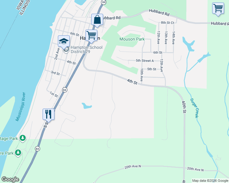 map of restaurants, bars, coffee shops, grocery stores, and more near 312 8th Ave in Hampton