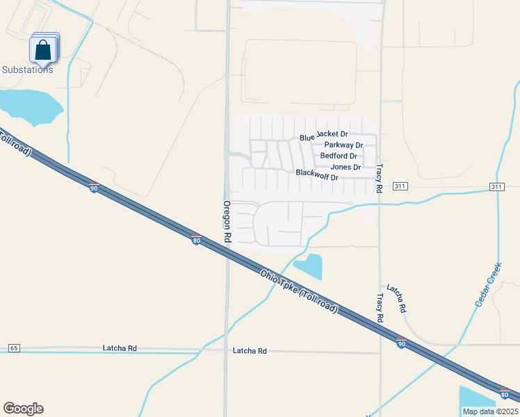 map of restaurants, bars, coffee shops, grocery stores, and more near Unnamed Road in Perrysburg