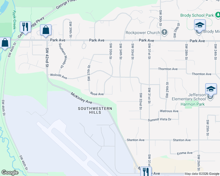 map of restaurants, bars, coffee shops, grocery stores, and more near 3705 Southwest 34th Place in Des Moines
