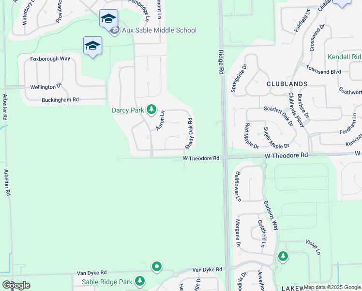 map of restaurants, bars, coffee shops, grocery stores, and more near 8007 Shady Oak Road in Joliet