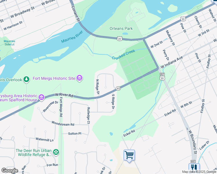 map of restaurants, bars, coffee shops, grocery stores, and more near 370 Coventry Court in Perrysburg