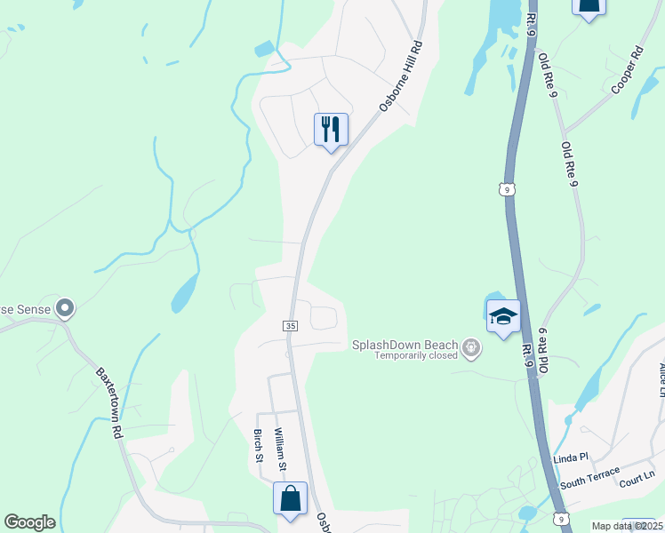 map of restaurants, bars, coffee shops, grocery stores, and more near 207 Osborne Hill Road in Fishkill