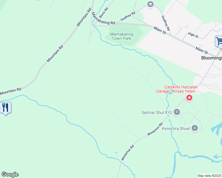 map of restaurants, bars, coffee shops, grocery stores, and more near 188 Winterton Road in Bloomingburg