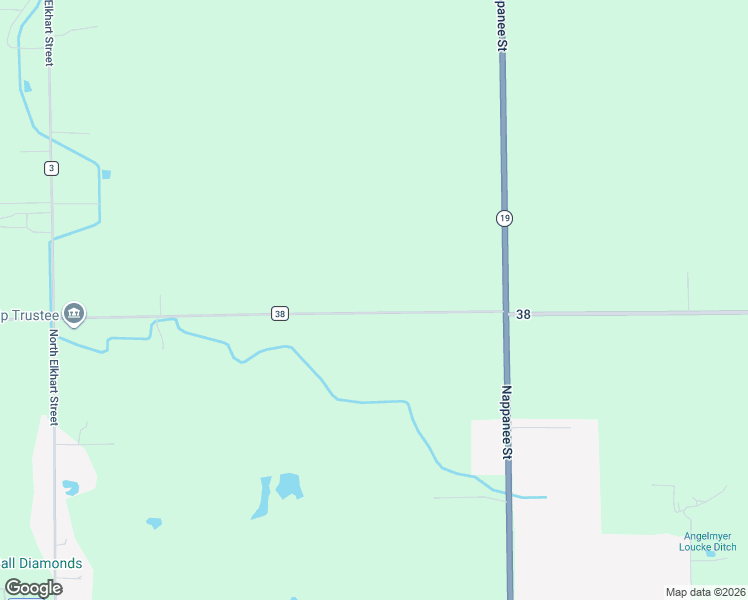 map of restaurants, bars, coffee shops, grocery stores, and more near 28265 County Road 38 in Wakarusa