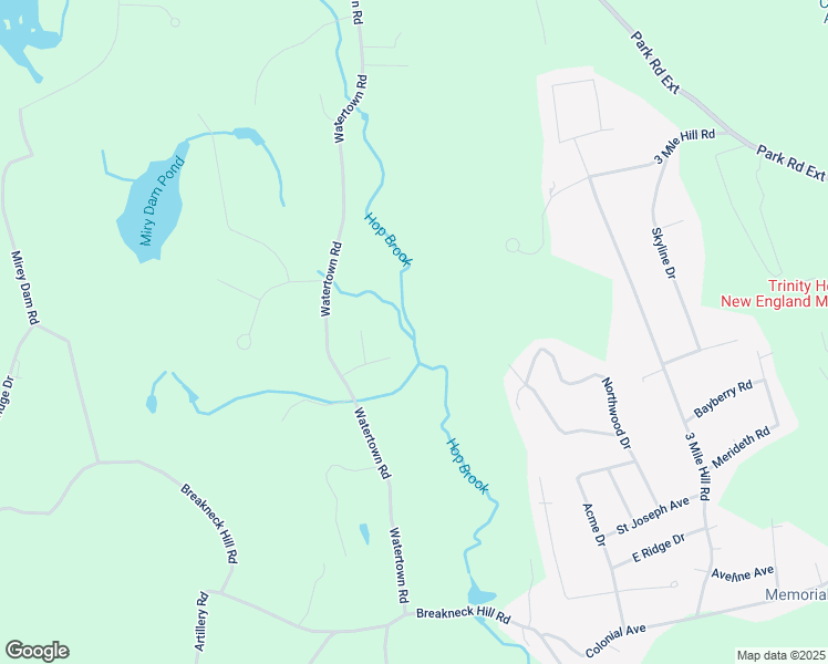 map of restaurants, bars, coffee shops, grocery stores, and more near 288 Watertown Road in Middlebury