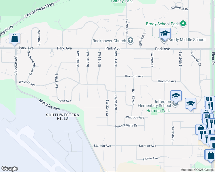 map of restaurants, bars, coffee shops, grocery stores, and more near 3450 Southwest 31st Street in Des Moines