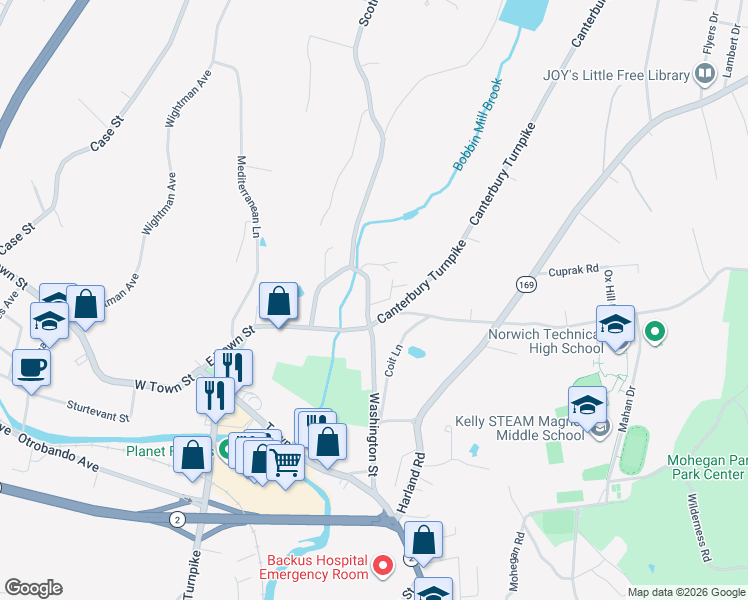 map of restaurants, bars, coffee shops, grocery stores, and more near 9 Scotland Road in Norwich