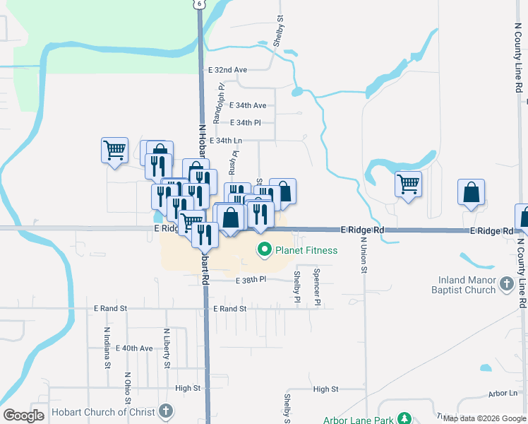 map of restaurants, bars, coffee shops, grocery stores, and more near 3625 Saint Joseph Place in Hobart