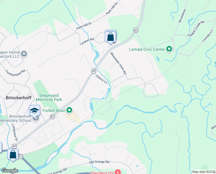 map of restaurants, bars, coffee shops, grocery stores, and more near 50 Cherry Ln in Fishkill