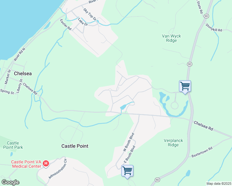map of restaurants, bars, coffee shops, grocery stores, and more near 2 Chelsea Ridge Drive in Wappingers Falls