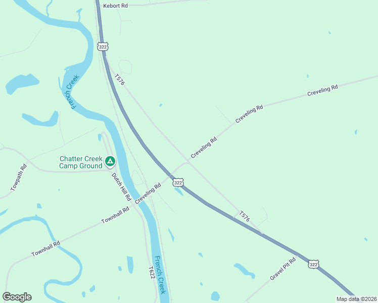 map of restaurants, bars, coffee shops, grocery stores, and more near 6300 Mc Cracken Road in Cochranton
