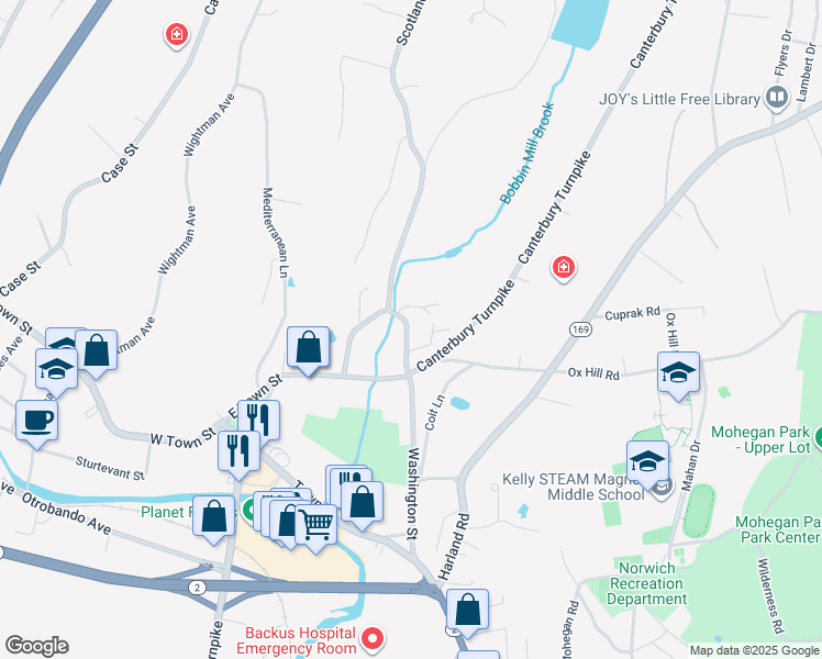 map of restaurants, bars, coffee shops, grocery stores, and more near 21 Scotland Road in Norwich