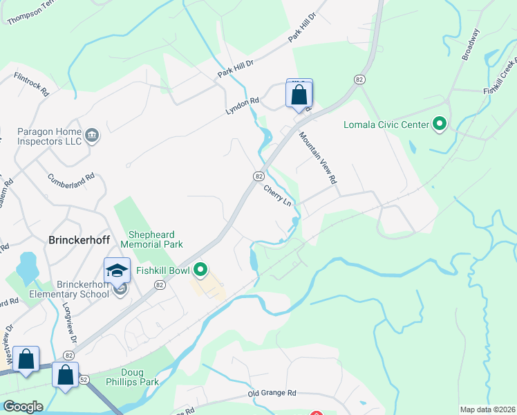 map of restaurants, bars, coffee shops, grocery stores, and more near 164 New York 82 in Fishkill