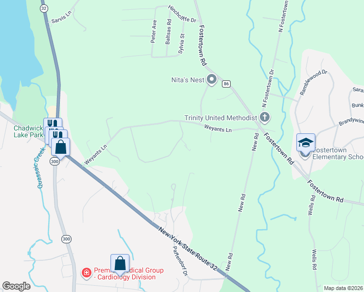 map of restaurants, bars, coffee shops, grocery stores, and more near 27 Cocoa Lane in Newburgh