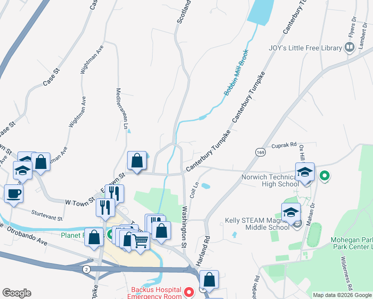 map of restaurants, bars, coffee shops, grocery stores, and more near 9 Scotland Road in Norwich