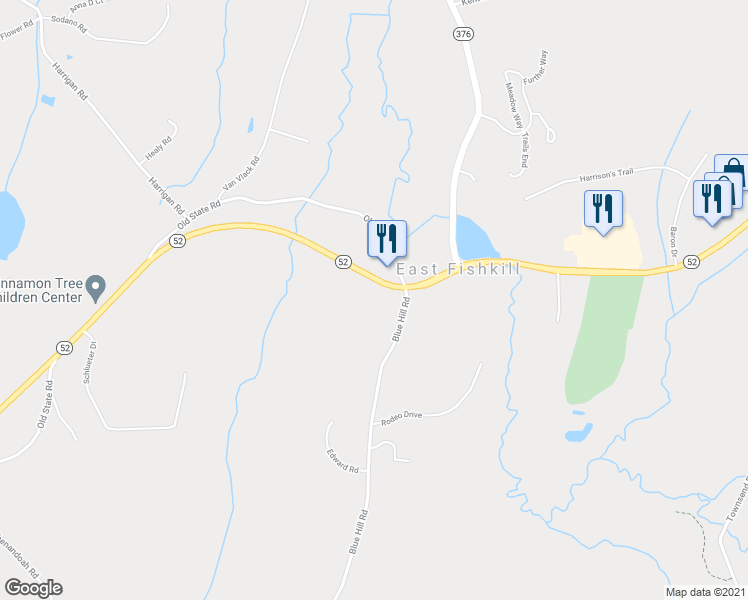 map of restaurants, bars, coffee shops, grocery stores, and more near 2424 New York 52 in Hopewell Junction