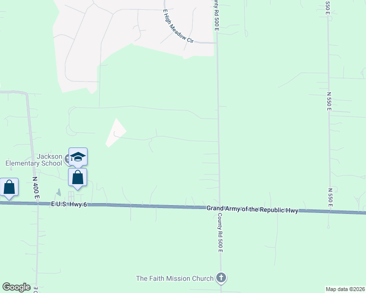 map of restaurants, bars, coffee shops, grocery stores, and more near 489 East 830 North in Valparaiso