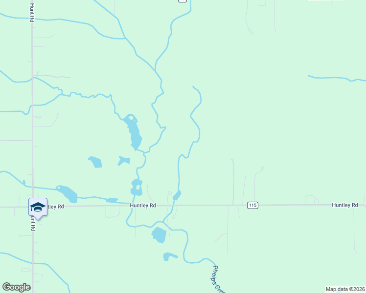map of restaurants, bars, coffee shops, grocery stores, and more near Huntley Road in Huntsburg