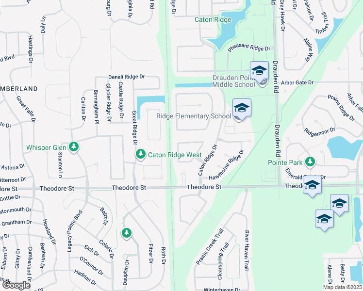 map of restaurants, bars, coffee shops, grocery stores, and more near 1708 Fox Ridge Drive in Plainfield