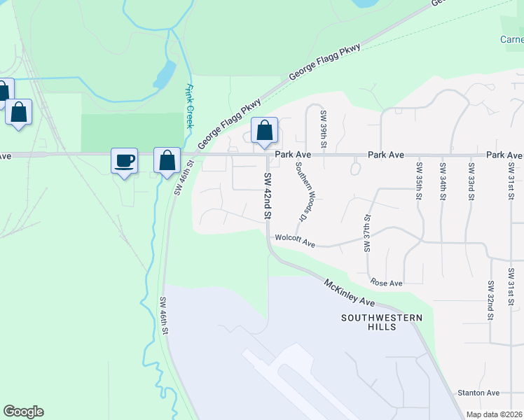 map of restaurants, bars, coffee shops, grocery stores, and more near 3422 Southwest 42nd Street in Des Moines