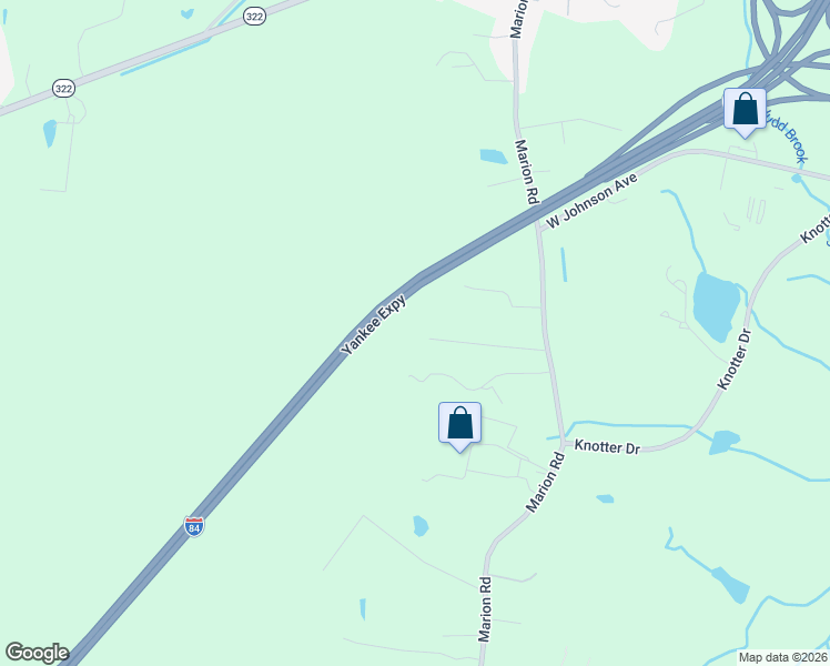 map of restaurants, bars, coffee shops, grocery stores, and more near 1735 Marion Road in Cheshire