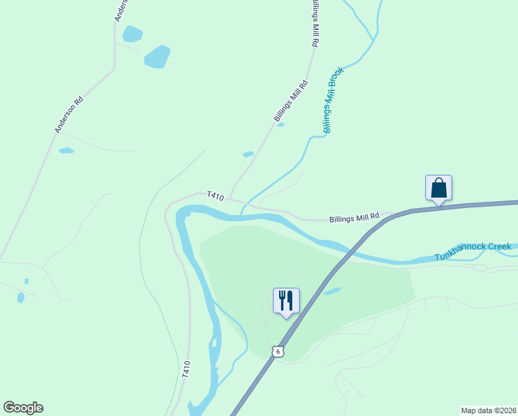 map of restaurants, bars, coffee shops, grocery stores, and more near 30 State Route 1001 in Tunkhannock