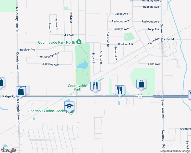 map of restaurants, bars, coffee shops, grocery stores, and more near 5325 Aspen Avenue in Portage