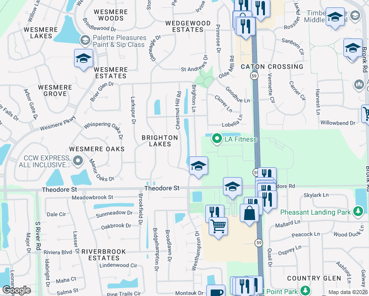 map of restaurants, bars, coffee shops, grocery stores, and more near 1706 Chestnut Hill Road in Plainfield