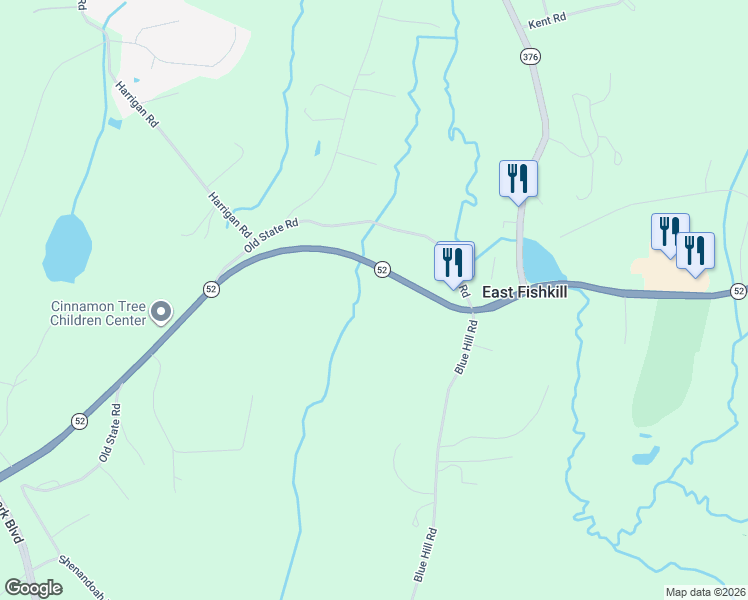 map of restaurants, bars, coffee shops, grocery stores, and more near 2396 New York 52 in Hopewell Junction