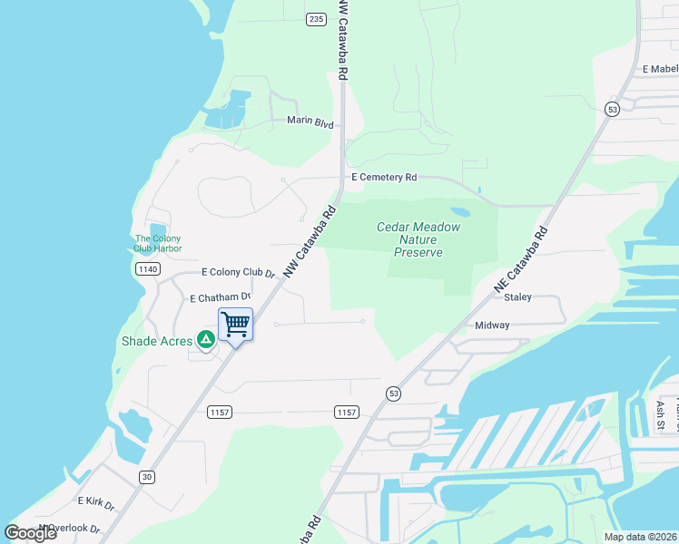 map of restaurants, bars, coffee shops, grocery stores, and more near 2029 Northwest Catawba Road in Port Clinton
