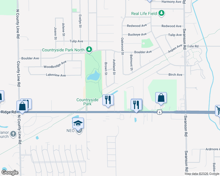 map of restaurants, bars, coffee shops, grocery stores, and more near 5325 Aspen Avenue in Portage