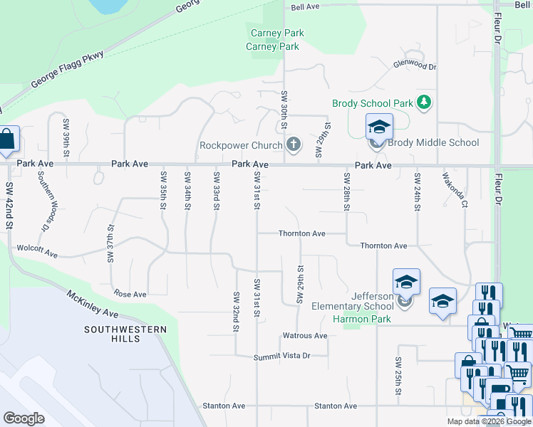 map of restaurants, bars, coffee shops, grocery stores, and more near 3007 Thornton Avenue in Des Moines