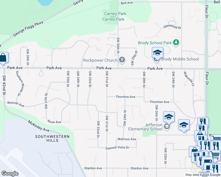map of restaurants, bars, coffee shops, grocery stores, and more near 3007 Thornton Avenue in Des Moines