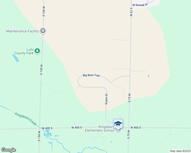 map of restaurants, bars, coffee shops, grocery stores, and more near Big Bear Trail in La Porte