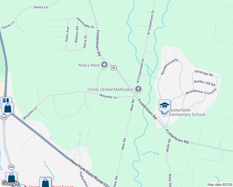 map of restaurants, bars, coffee shops, grocery stores, and more near 146 Weyants Lane in Newburgh