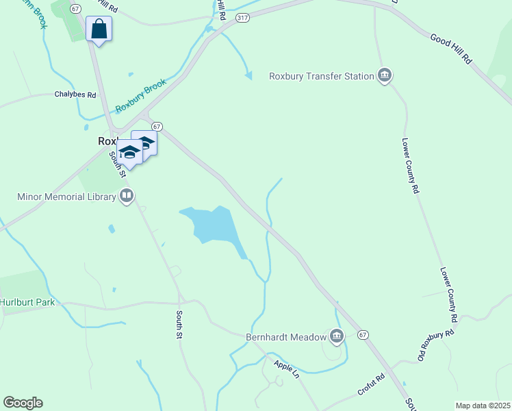 map of restaurants, bars, coffee shops, grocery stores, and more near 50 Southbury Road in Roxbury