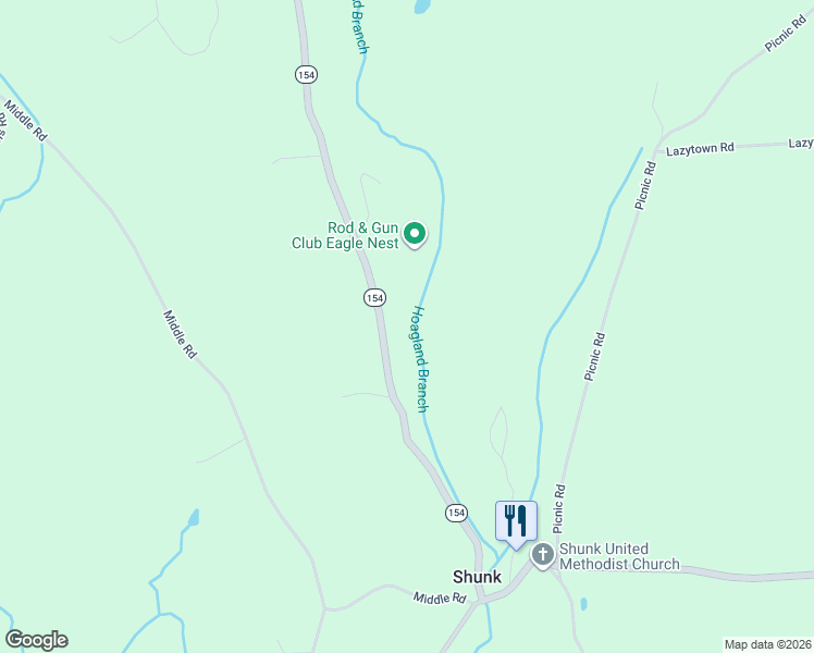 map of restaurants, bars, coffee shops, grocery stores, and more near in Shunk