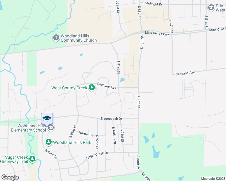 map of restaurants, bars, coffee shops, grocery stores, and more near 874 South 92nd Street in West Des Moines