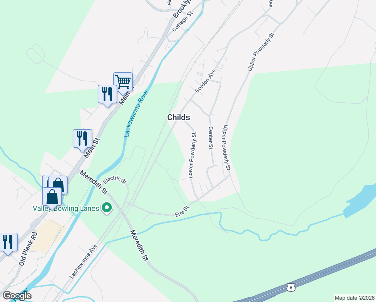 map of restaurants, bars, coffee shops, grocery stores, and more near 60 Lower Powderly Street in Carbondale