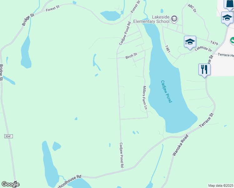 map of restaurants, bars, coffee shops, grocery stores, and more near 109-121 Cadjaw Pond Rd in Honesdale